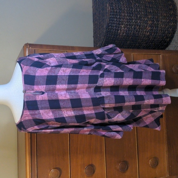 ONE World Live and Let Live FLANNEL Hi-Low swing tunic SZ 1X - Picture 6 of 13